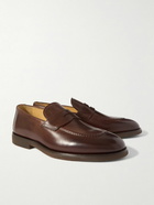 Brunello Cucinelli - Leather Penny Loafers - Brown