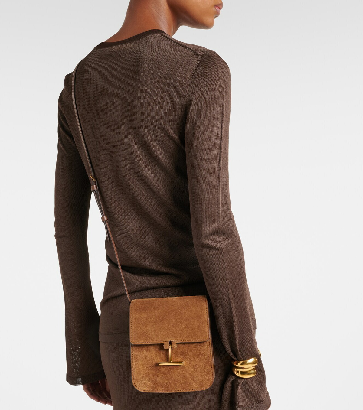 Tom Ford Tara Mini suede crossbody bag