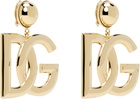 Dolce&Gabbana Gold 'DG' Logo Clip-On Earrings