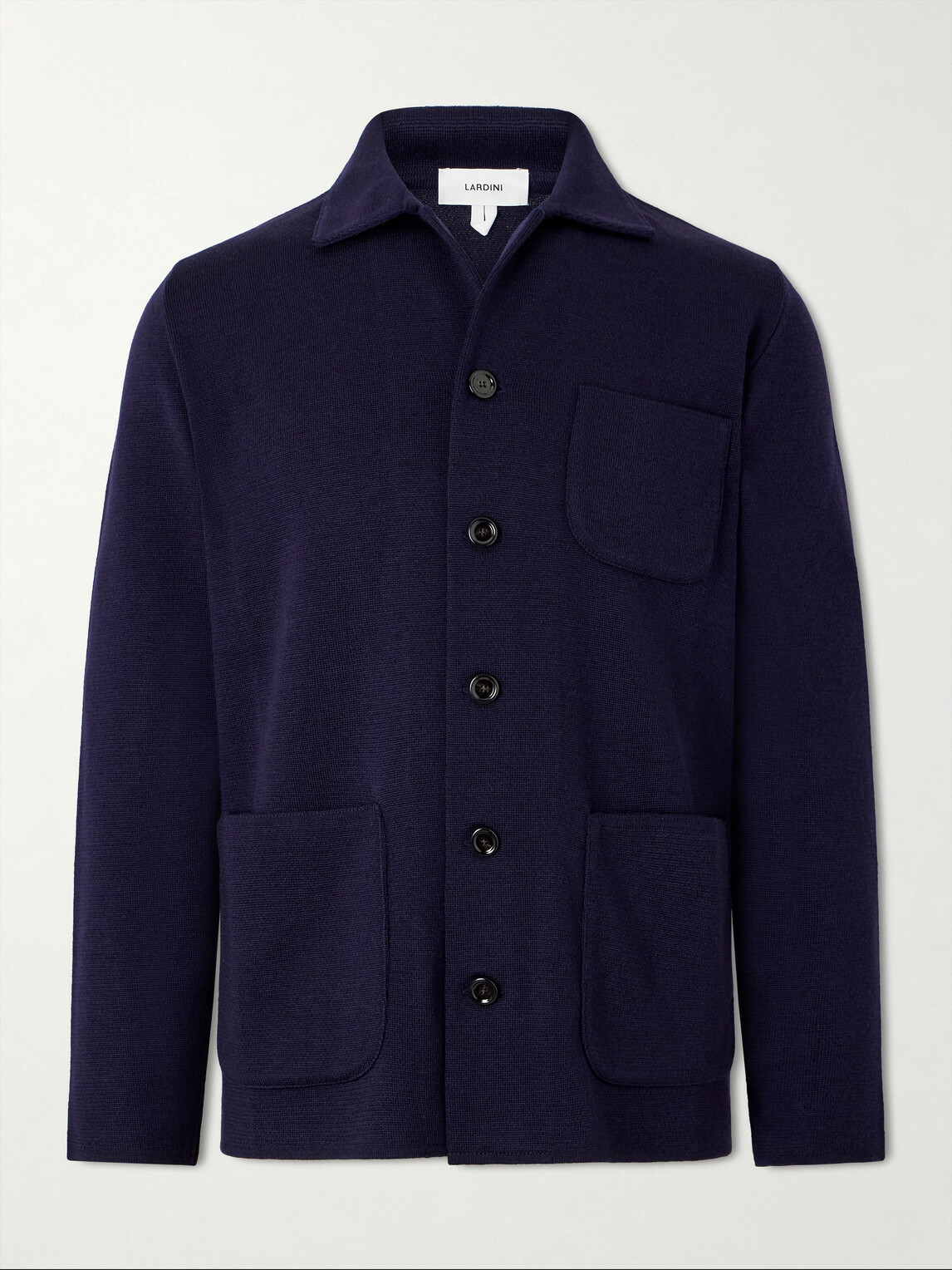 Lardini - Virgin Wool Cardigan - Blue