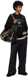 Khoki Black Multi Embodied-Design Sweatshirt