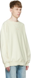 Maison Margiela Off-White Cotton Sweatshirt