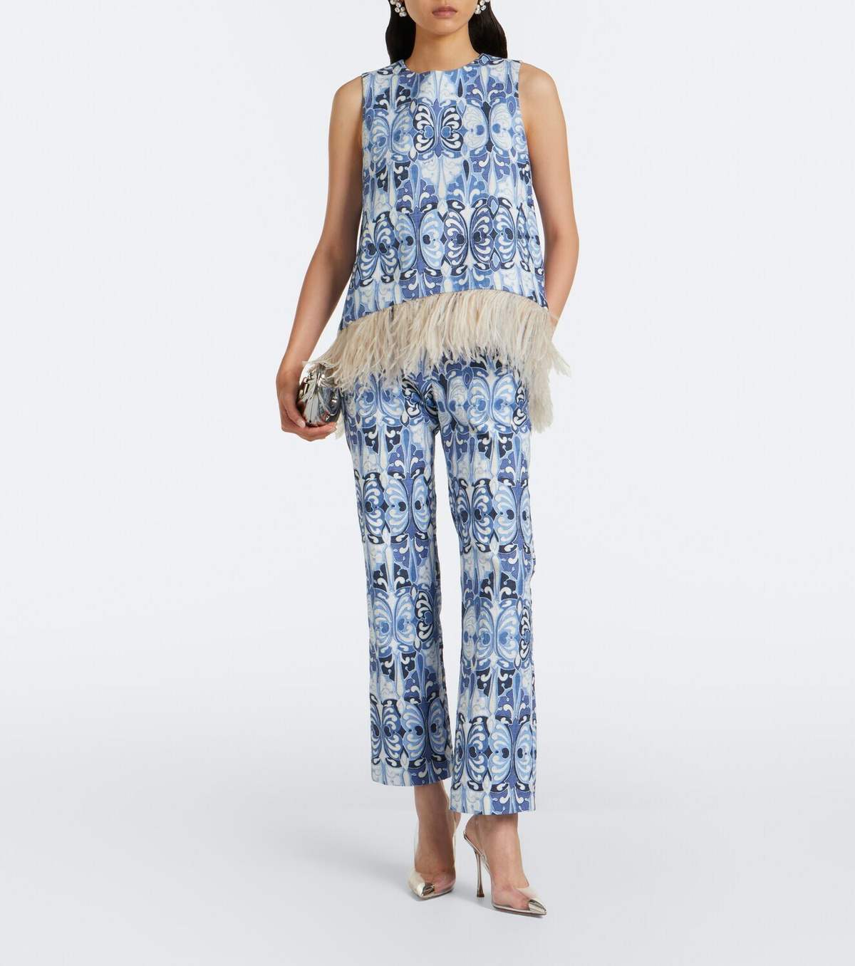 La DoubleJ 24/7 printed cotton straight pants