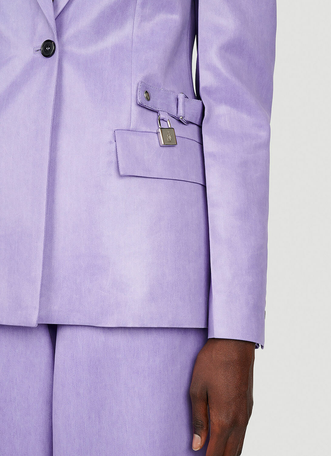 JW Anderson Padlock Strap Suit Single Breasted Blazer