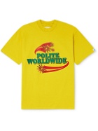 POLITE WORLDWIDE® - Lotto Printed Washed Cotton-Jersey T-Shirt - Yellow