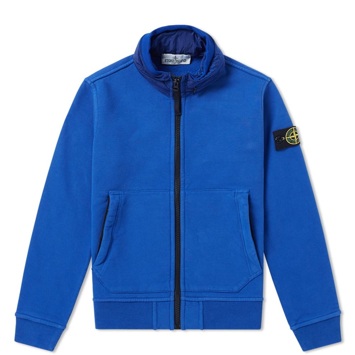 Photo: Stone Island Junior Concealed Hood Zip Sweat