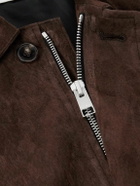 FRAME - Retro Suede Bomber Jacket - Brown