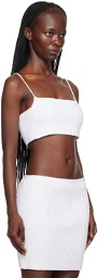 Alexander Wang White Embroidered Tank Top