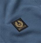 BELSTAFF - Logo-Appliquéd Loopback Cotton-Jersey Zip-Up Hoodie - Blue