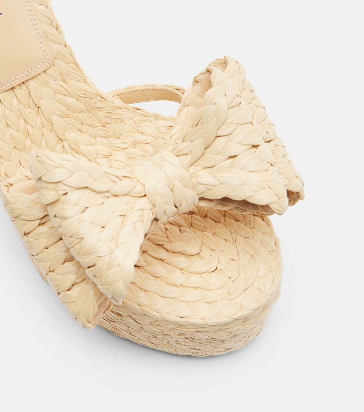 Mach & Mach Le Cadeau raffia espadrille wedges