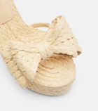 Mach & Mach Le Cadeau raffia espadrille wedges