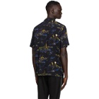 PS by Paul Smith Black Floral Camp Short Sleeve Shirt
