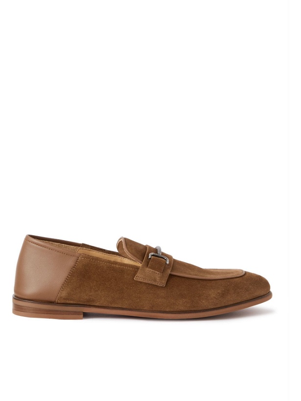 Photo: DUNHILL - Chiltern Suede and Leather Loafers - Brown