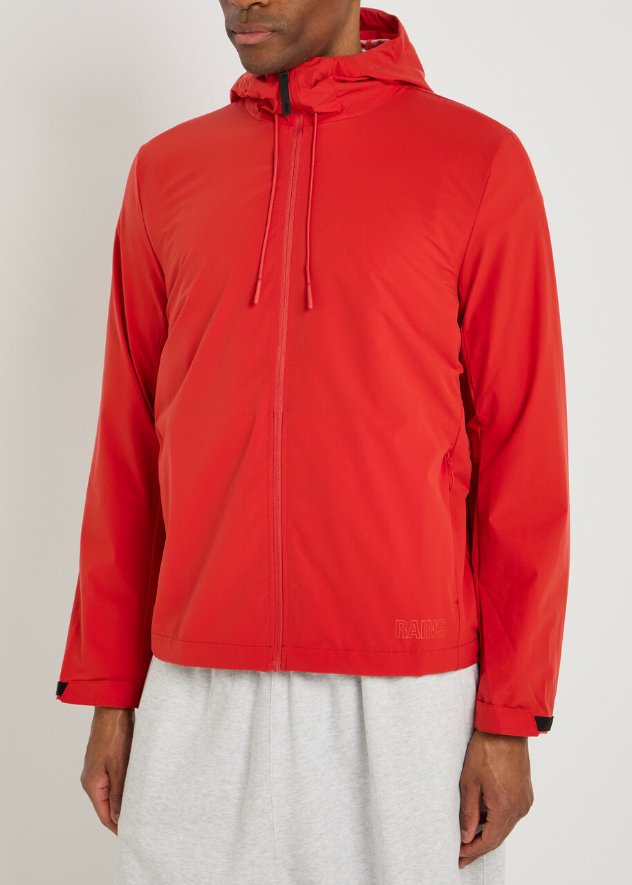 Rains Mito Water-repellent Hooded Shell Jacket Orange