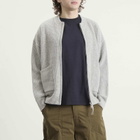 FrizmWORKS Men's Wool Deck Zip Cardigan in Light Gray