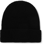 Stüssy - Logo-Embroidered Ribbed-Knit Beanie - Black