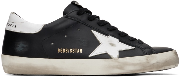 Photo: Golden Goose Black Super-Star Sneakers