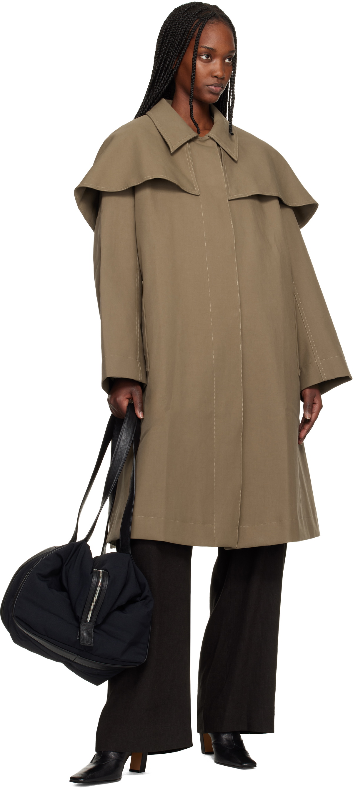 Studio Nicholson Beige Haver Trench Coat