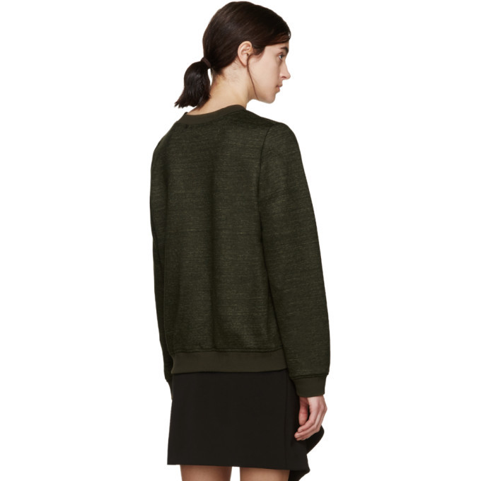 Anthony Vaccarello Green Logo Pullover
