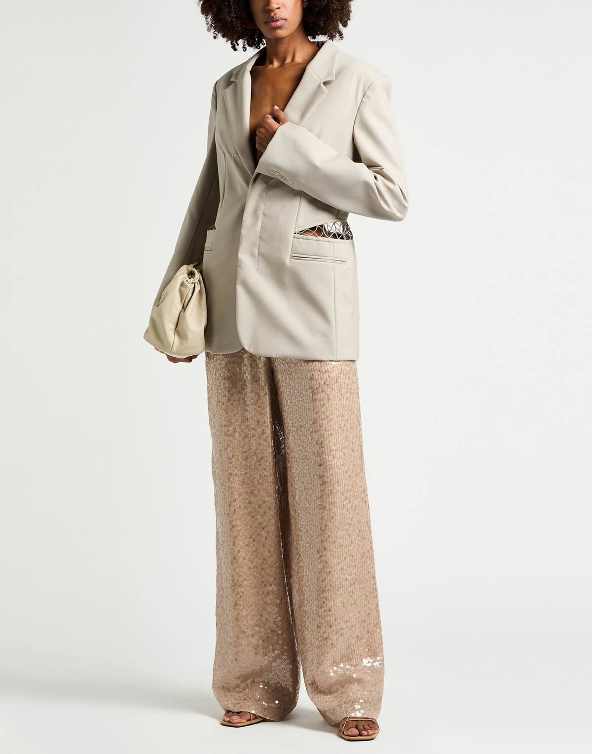 Dion Lee Womens Blazer Light in Grey