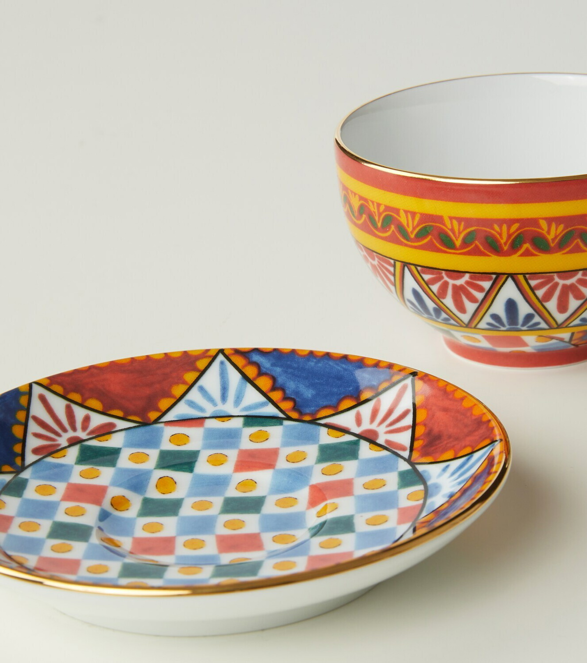 Carretto Siciliano set of 2 dinner plates in multicoloured - Dolce