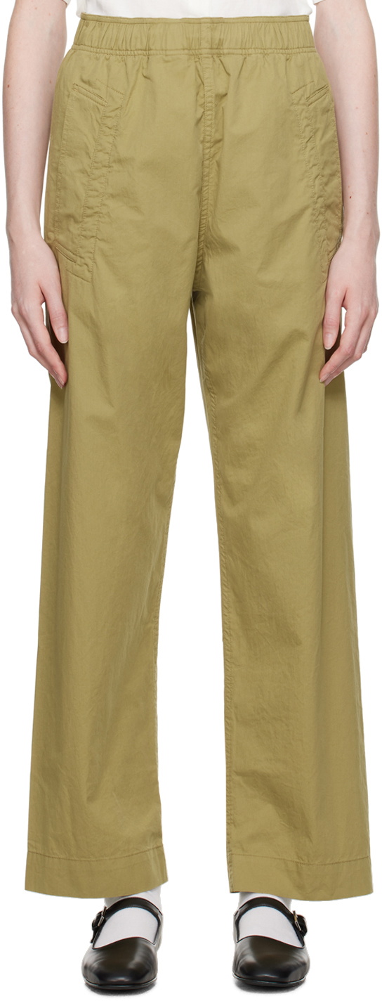 Margaret Howell Khaki Wide-Leg Lounge Pants
