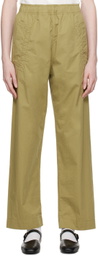Margaret Howell Khaki Wide-Leg Lounge Pants