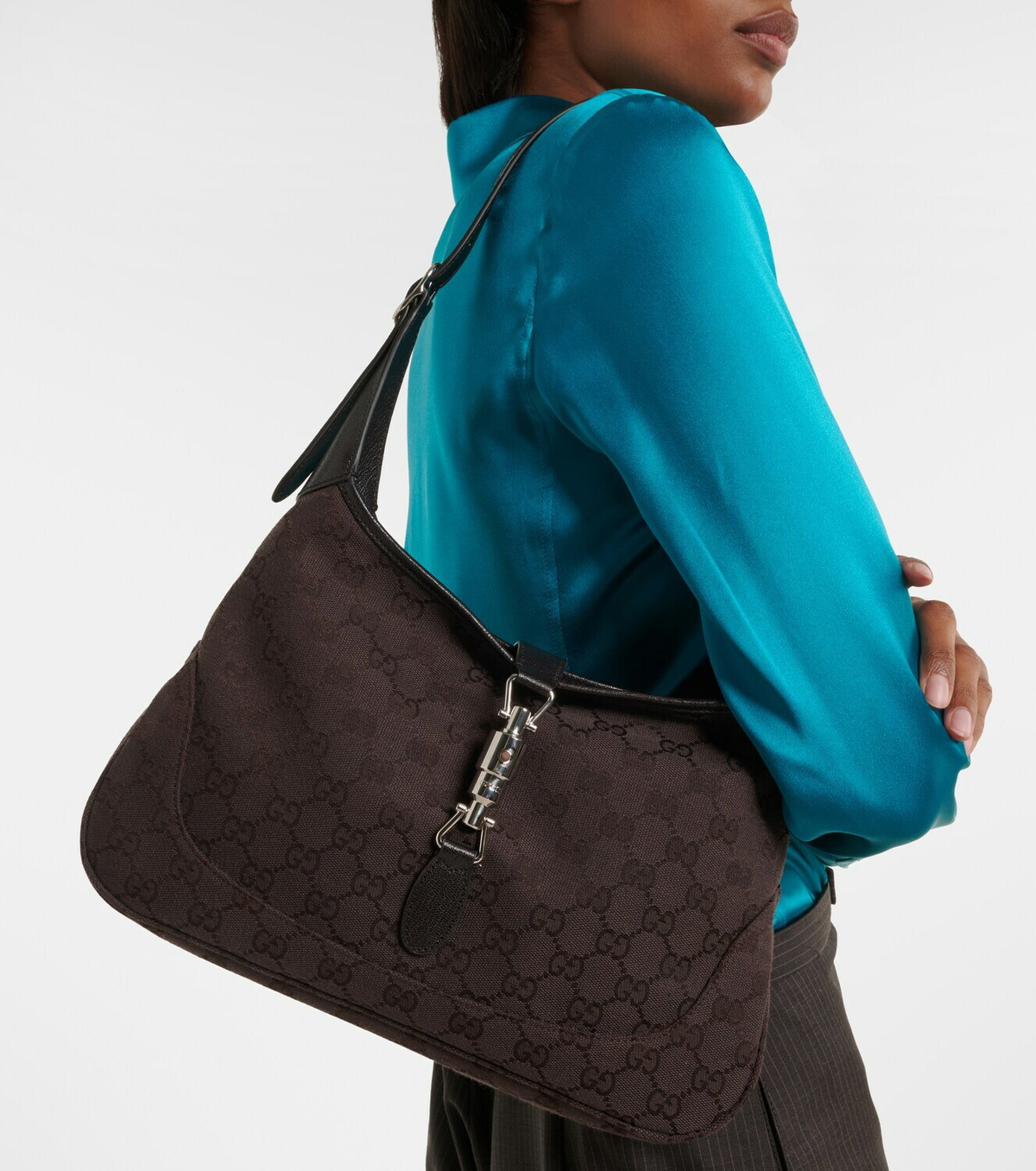 Gucci Gucci Jackie 1961 Medium canvas shoulder bag