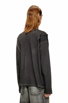 Diesel Long-sleeve T-shirt with faded effect - T-Shirts - Unisex - Grey