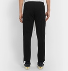 Rhude - Black Cropped Slim-Fit Tapered Webbing-Trimmed Jersey Track Pants - Black