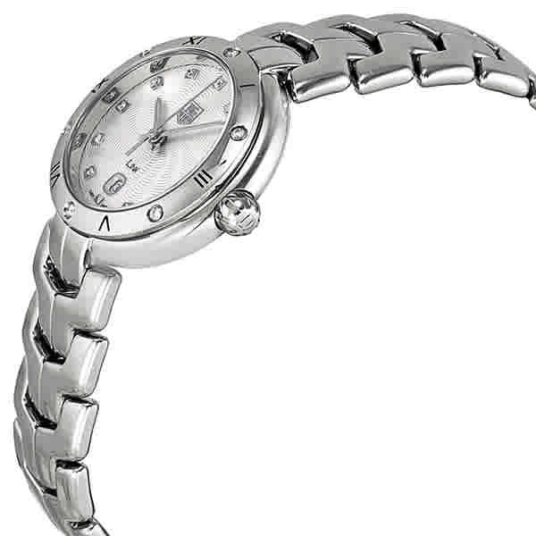Tag Heuer Link Diamond Silver Guilloche Dial Stainless Steel Ladies Watch WAT1413.BA0954