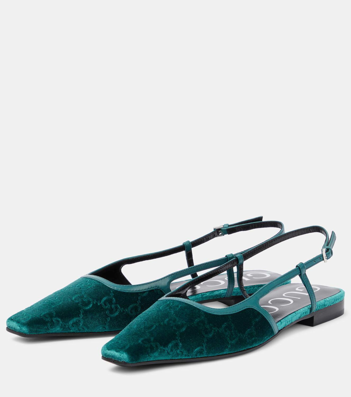 Gucci GG velvet slingback ballet flats Gucci