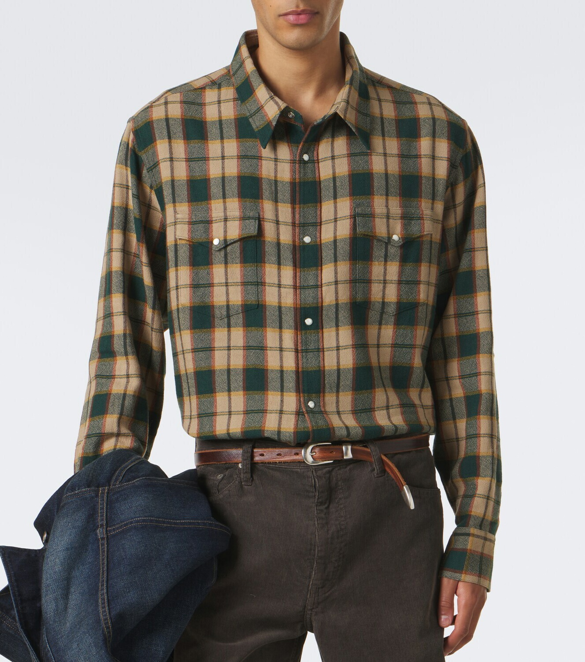 Visvim Meridian plaid wool and linen shirt