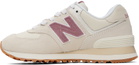 New Balance Beige & Pink 574 Sneakers