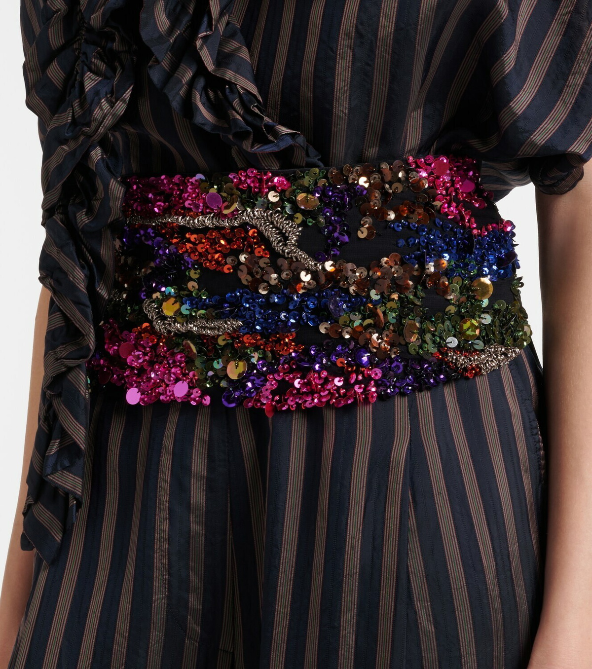Dries Van Noten Sequined belt