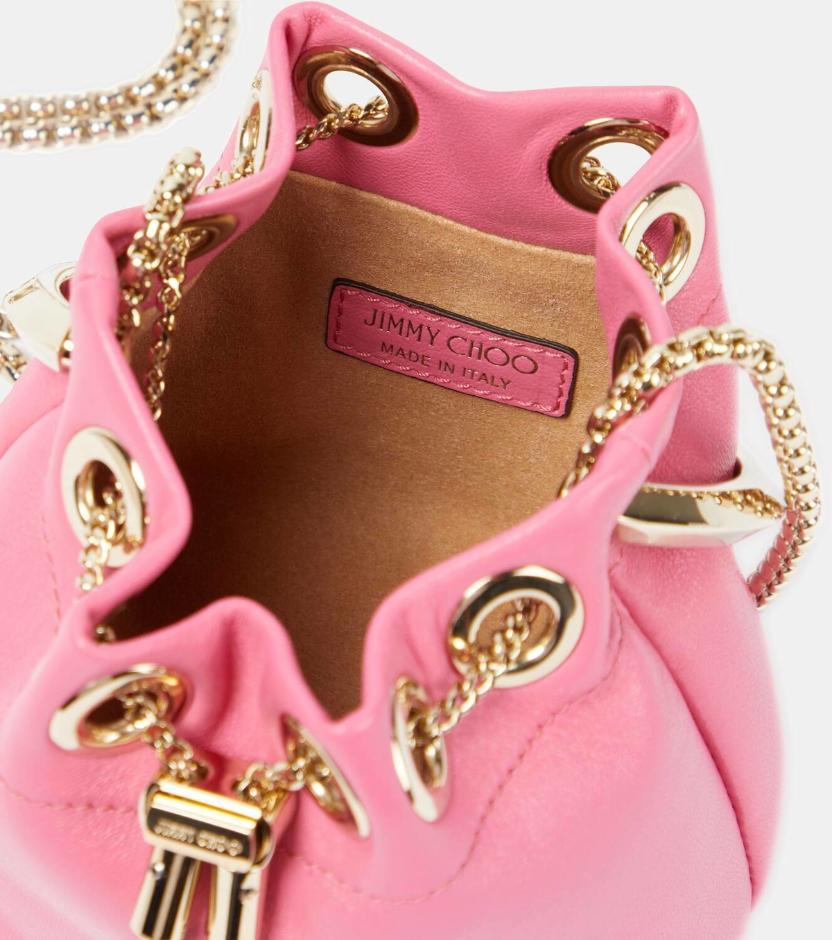 Jimmy Choo Bon Bon Micro leather bucket bag Jimmy Choo