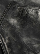 SAINT Mxxxxxx - Distressed Leather Jacket - Black