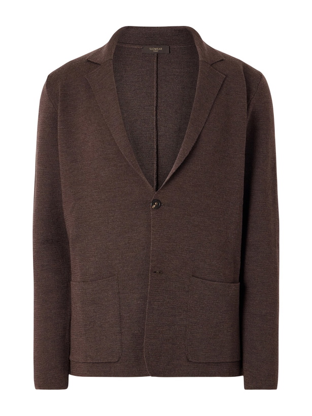 Photo: Slowear - Merino Wool Blazer - Brown