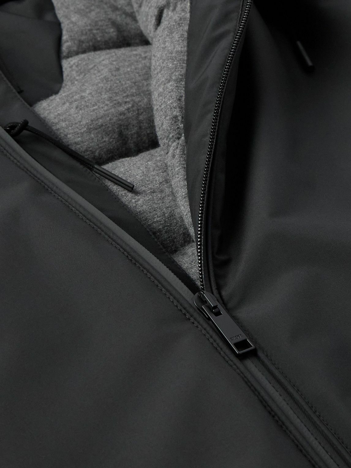 Zegna - Quilted Padded Shell Hooded Down Jacket - Black
