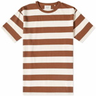 Foret Men's Brave Stripe T-Shirt in Brown/Cloud