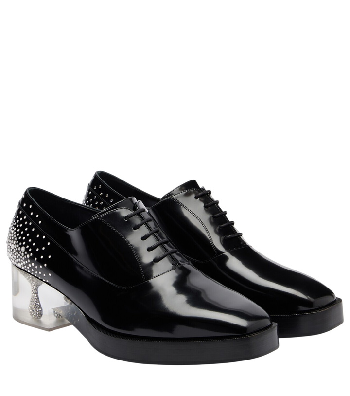 Photo: Noir Kei Ninomiya x Jimmy Choo crystal-embellished leather derby shoes