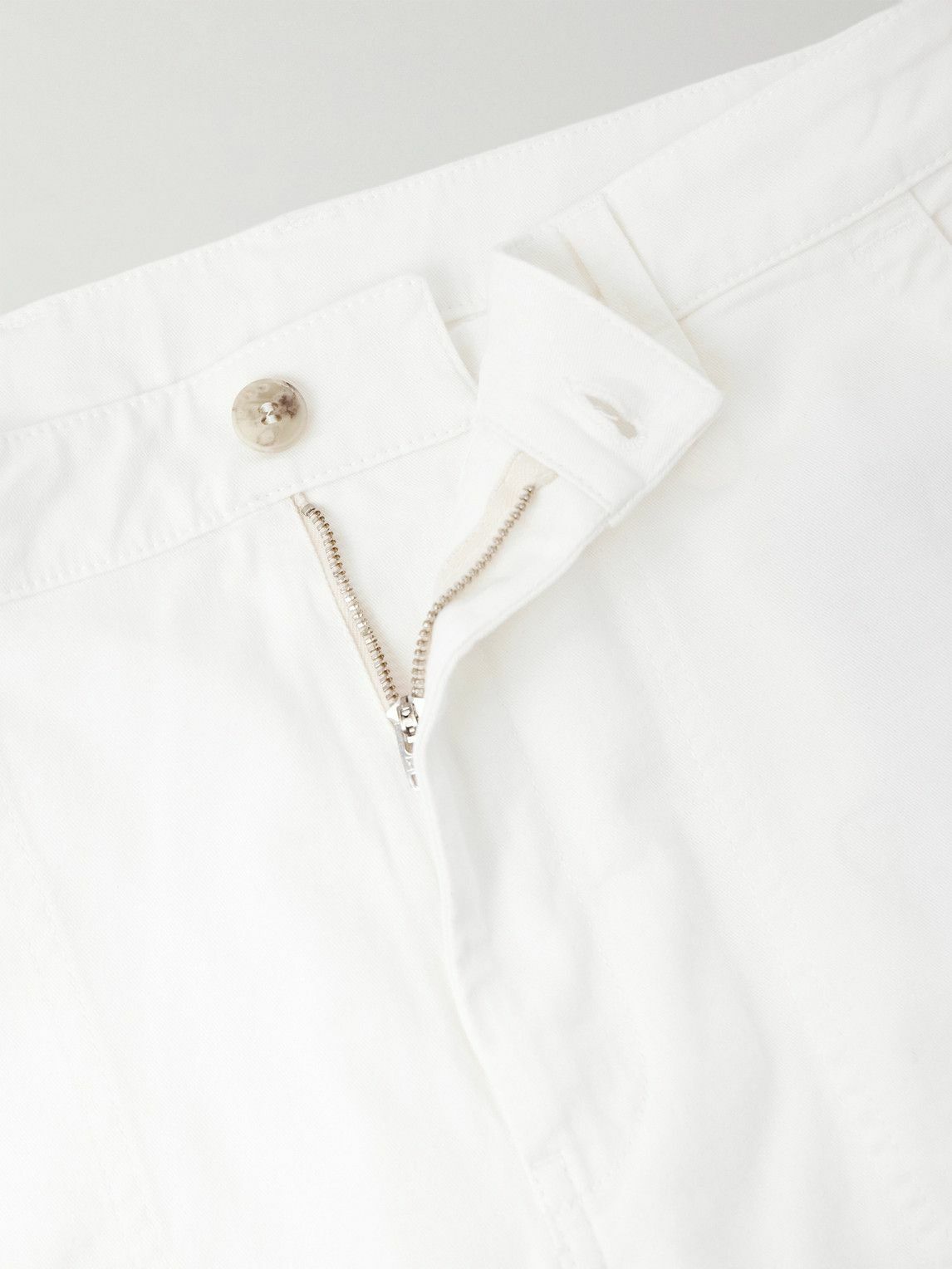 Canali - Straight-Leg Cotton-Blend Twill Trousers - Neutrals