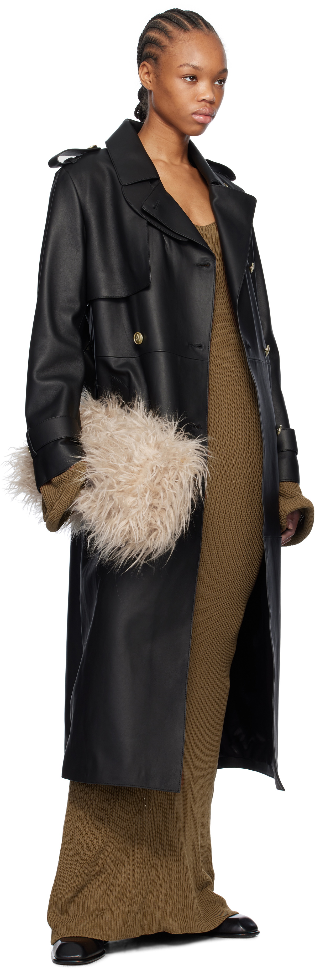 MACKAGE Black Gael-V Leather Coat