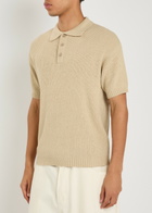 Raith Sorelle Ribbed Knit Polo Shirt Sand