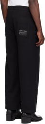 Izzue Black Relaxed Fit Twill Pants