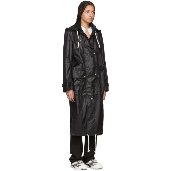 Wendelborn Black Long Windbreaker Coat