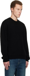 WOOYOUNGMI Black Round Neck Sweater