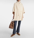 Loro Piana Salzburg leather-trimmed cashmere cape