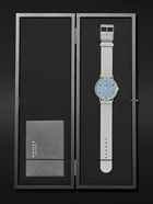 NOMOS Glashütte - Tangente 38 Date Frostblau Limited Edition Hand-Wound 37.5mm Stainless Steel and Webbing Watch, Ref.No. 179.S23