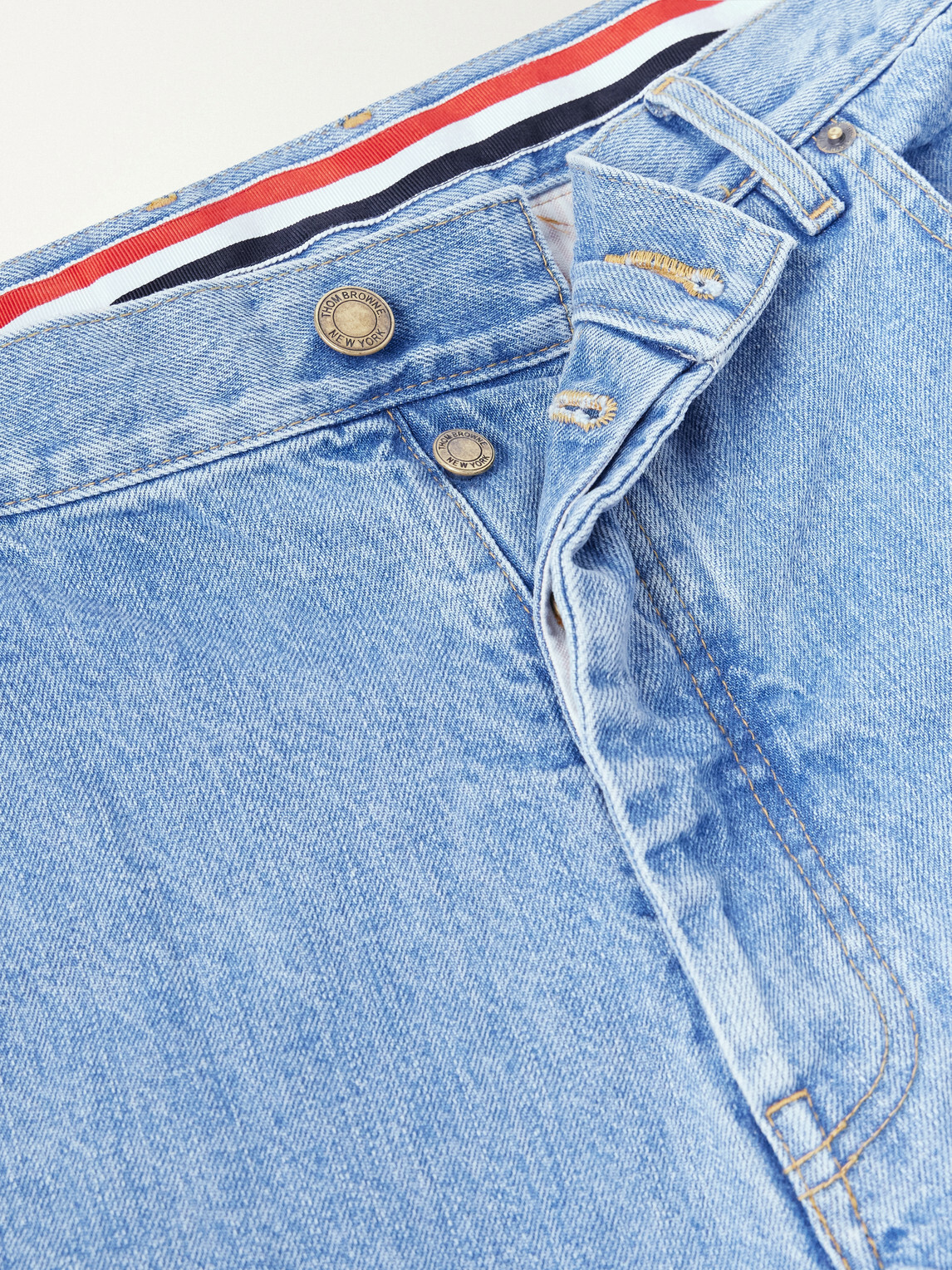 Thom Browne - Cinch-Back Wide-Leg Jeans - Blue